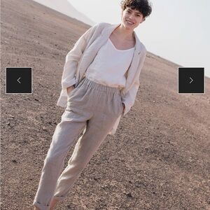 notPERFECTLINEN Génova tapered linen pants